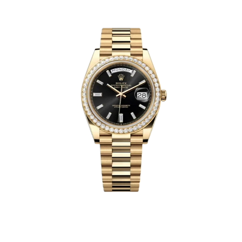 Day-Date 40 Presidential 228348RBR Diamond Bezel Baguette Onyx Dial